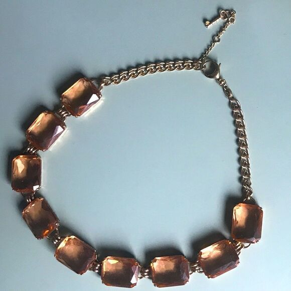 Light Orange Chunky Beaded Necklace - Picture 1 of 3